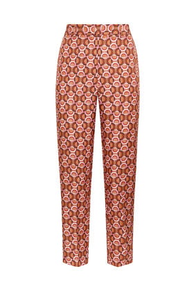 Maliparmi GRAPHIC ORBIT TROUSER Brown JH801550687 Maliparmi GRAPHIC ORBIT TROUSER Brown JH801550687