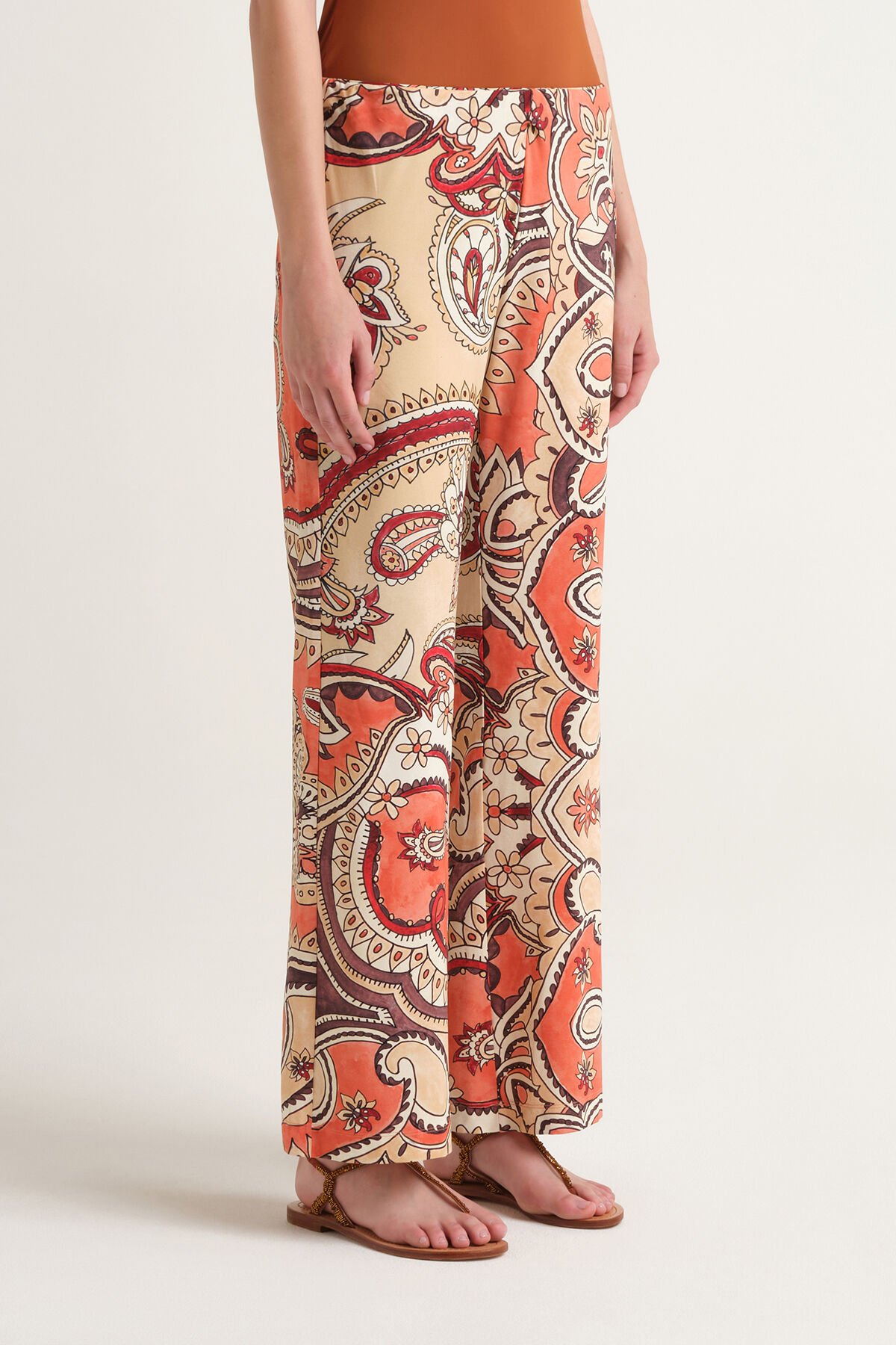 Malìparmi HIPPIE LOTUS TROUSERS Salmon JH400970671 Malìparmi HIPPIE LOTUS TROUSERS Salmon JH400970671