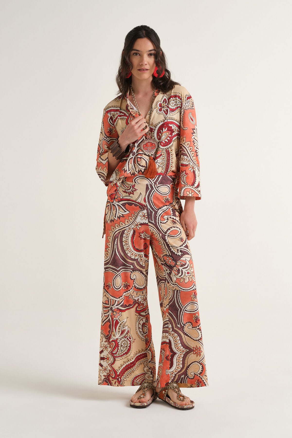 Malìparmi HIPPIE LOTUS TROUSERS Salmon JH805370671