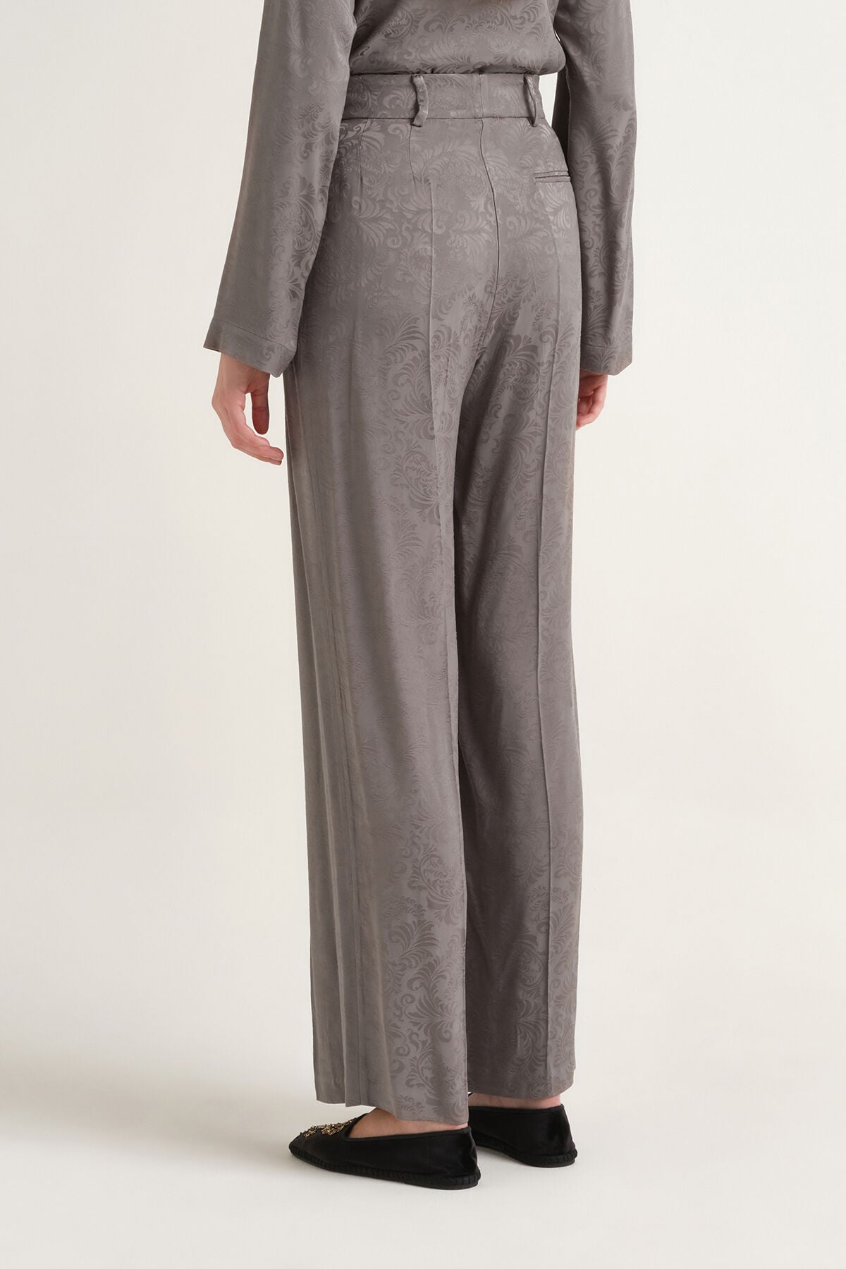 Maliparmi DAMASK JACQUARD TROUSER Grey JH803750684 Maliparmi DAMASK JACQUARD TROUSER Grey JH803750684
