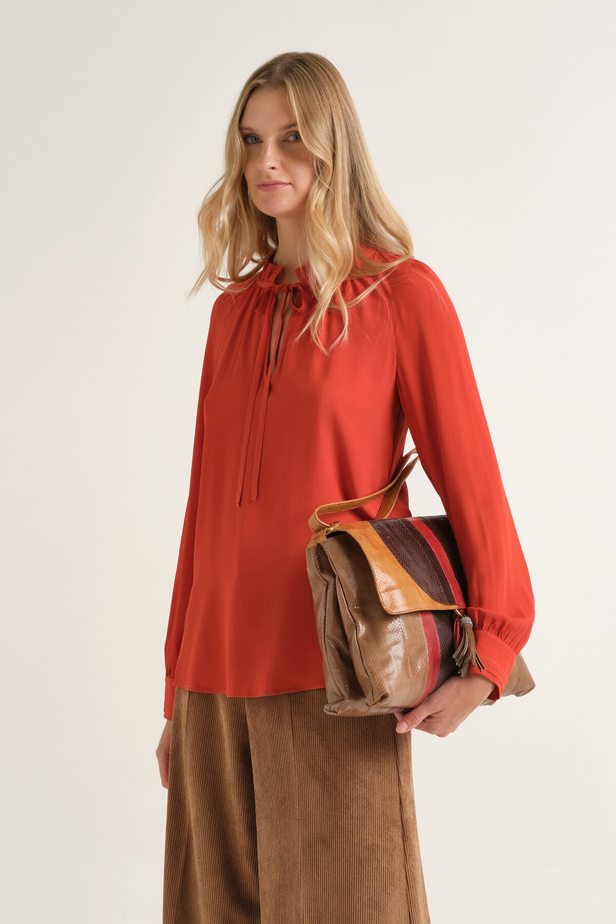 Maliparmi FLUID CREPE CHEMISE Rouille JM559750672 Maliparmi FLUID CREPE CHEMISE Rouille JM559750672