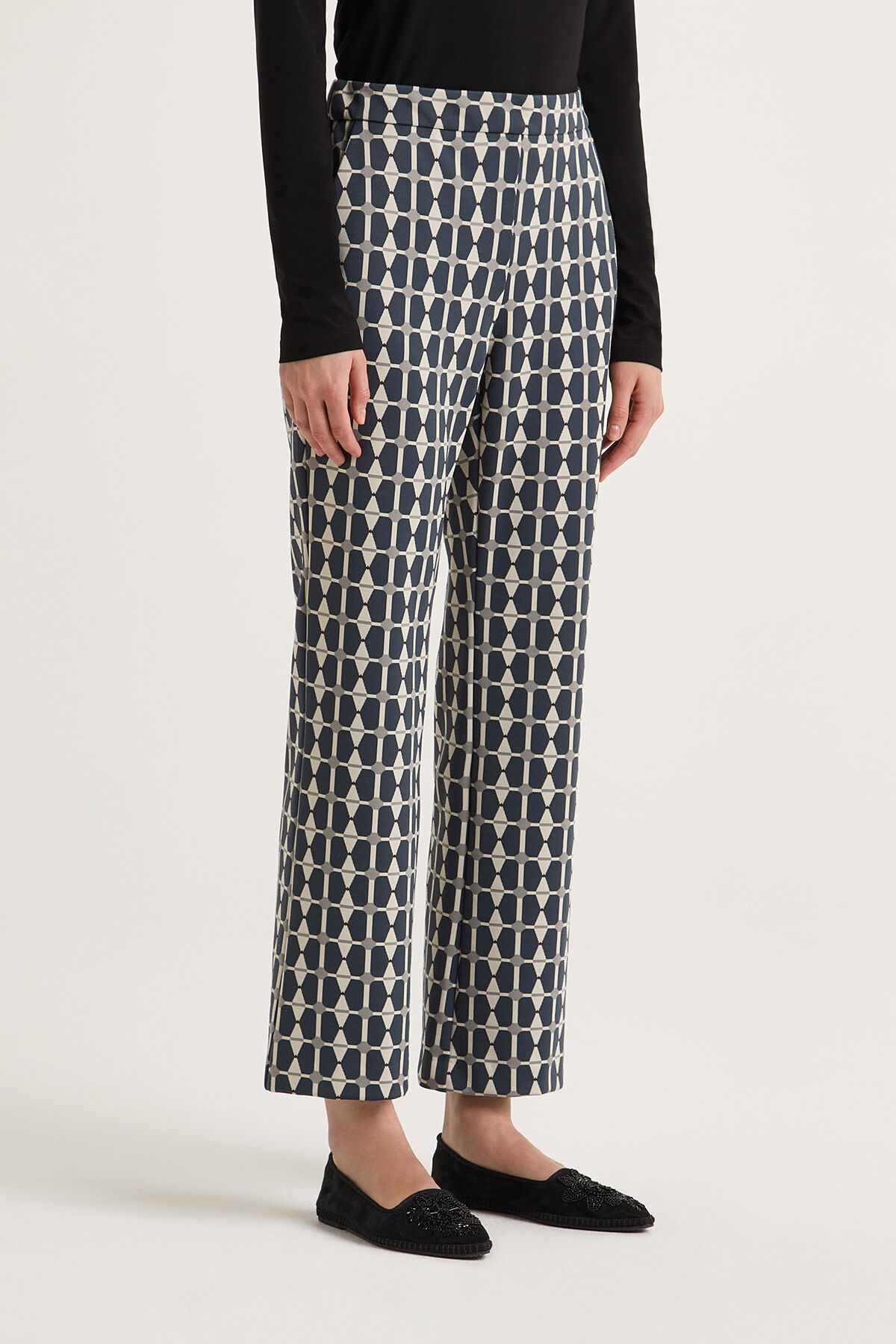 Maliparmi GEOMETRIC JACQUARD TROUSERS Grey JH747960168