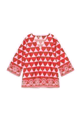 Malìparmi OPTICAL BRODERIE SHIRT Red JM558115216