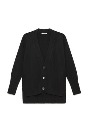 Maliparmi CASHMERE MERINOS CARDIGAN Black JN371674315