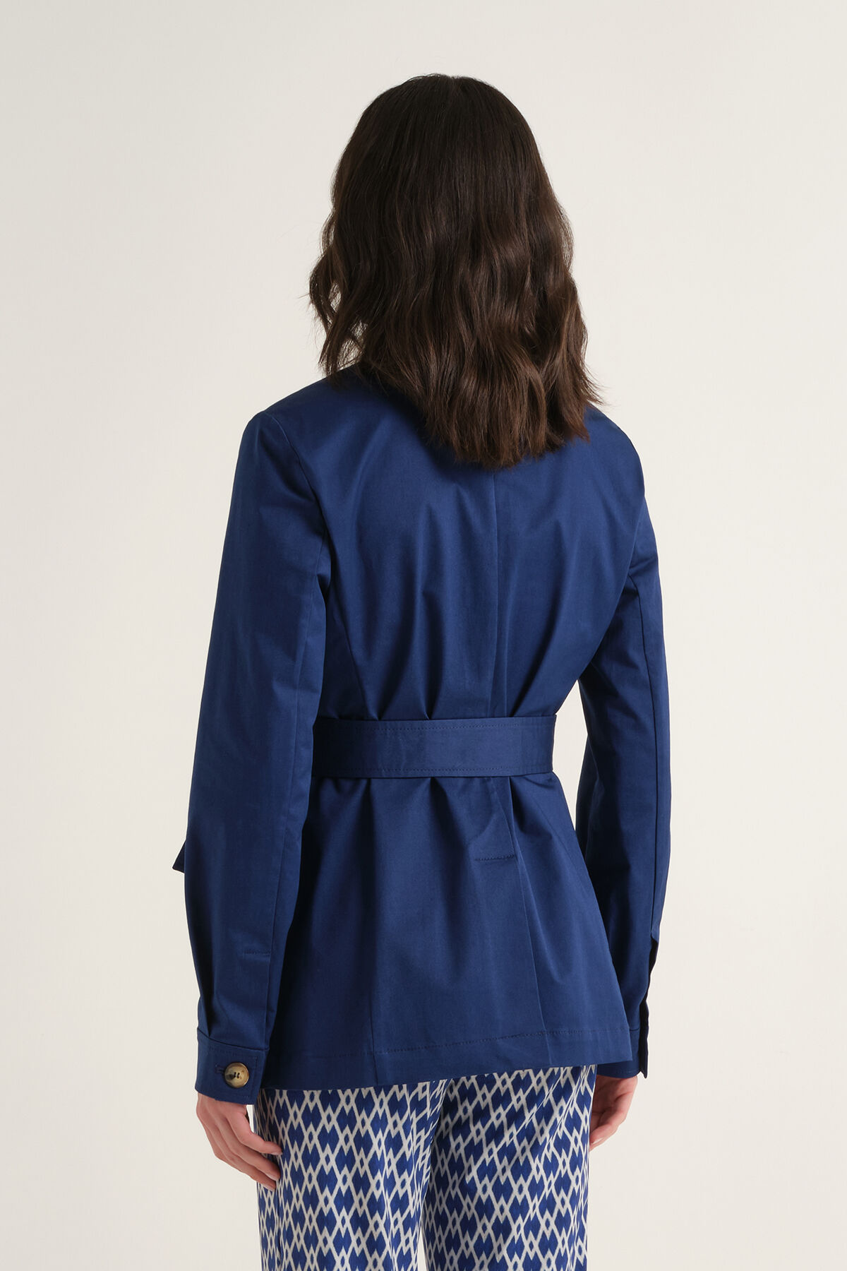 Malìparmi STRETCH COTTON PADDED COAT NavyBlue JA535910212 Malìparmi STRETCH COTTON PADDED COAT NavyBlue JA535910212