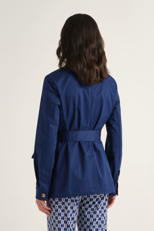 Malìparmi STRETCH COTTON PADDED COAT NavyBlue JA535910212 Malìparmi STRETCH COTTON PADDED COAT NavyBlue JA535910212