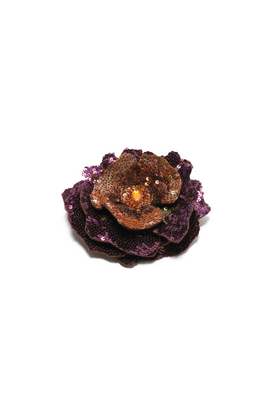 Maliparmi RADIANT FLORA BROOCH Leather TS012995163