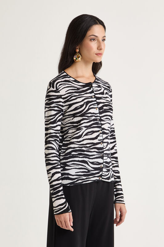 Maliparmi PRINTED KNIT CARDIGAN Natural JN355178200