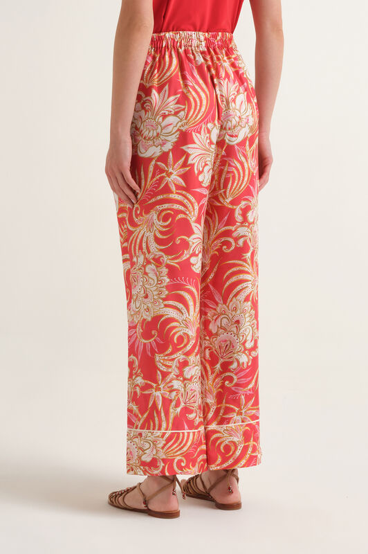 Malìparmi COLLECTION PRINT PANTALON Rouge JH807631027