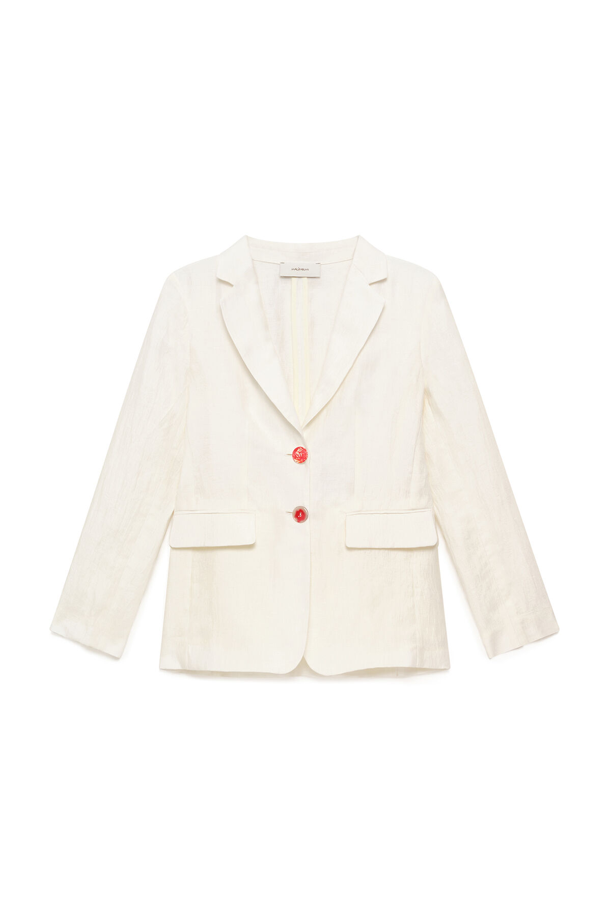 Malìparmi LINEN JACQUARD JACKET NaturalWhite JD648440102