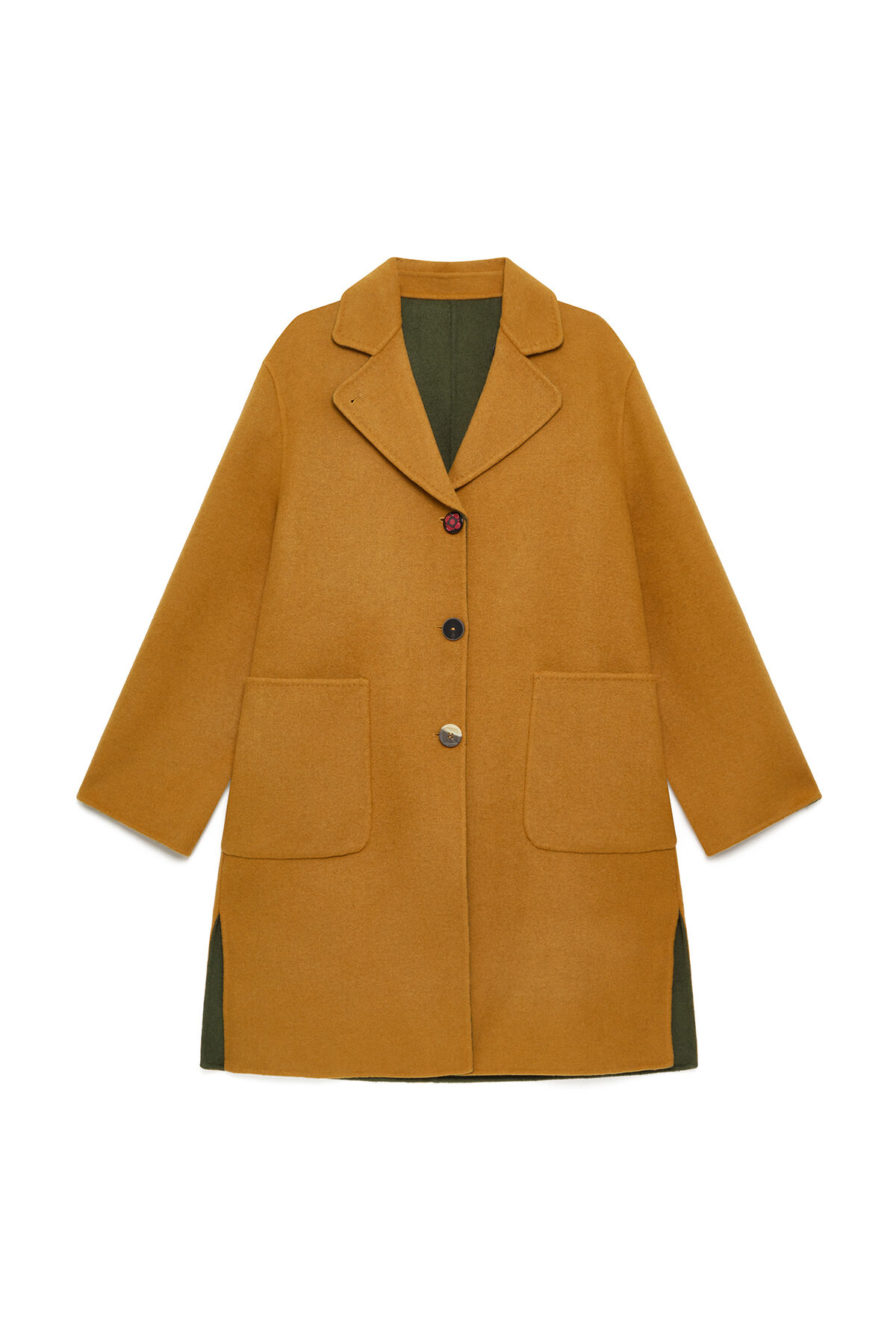 Maliparmi DOUBLE WOOL ABRIGO Amarillo JB540220276 Maliparmi DOUBLE WOOL ABRIGO Amarillo JB540220276