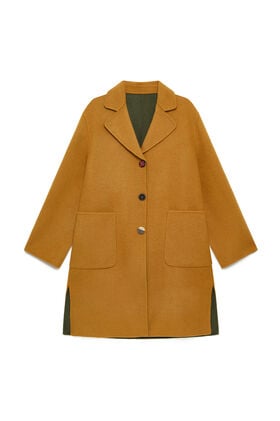 Maliparmi DOUBLE WOOL ABRIGO Amarillo JB540220276 Maliparmi DOUBLE WOOL ABRIGO Amarillo JB540220276