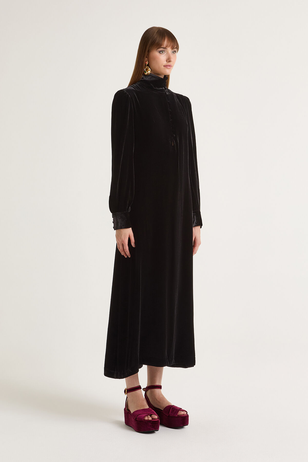 Maliparmi FLUID VELVET KLEID Schwarz JF667761026