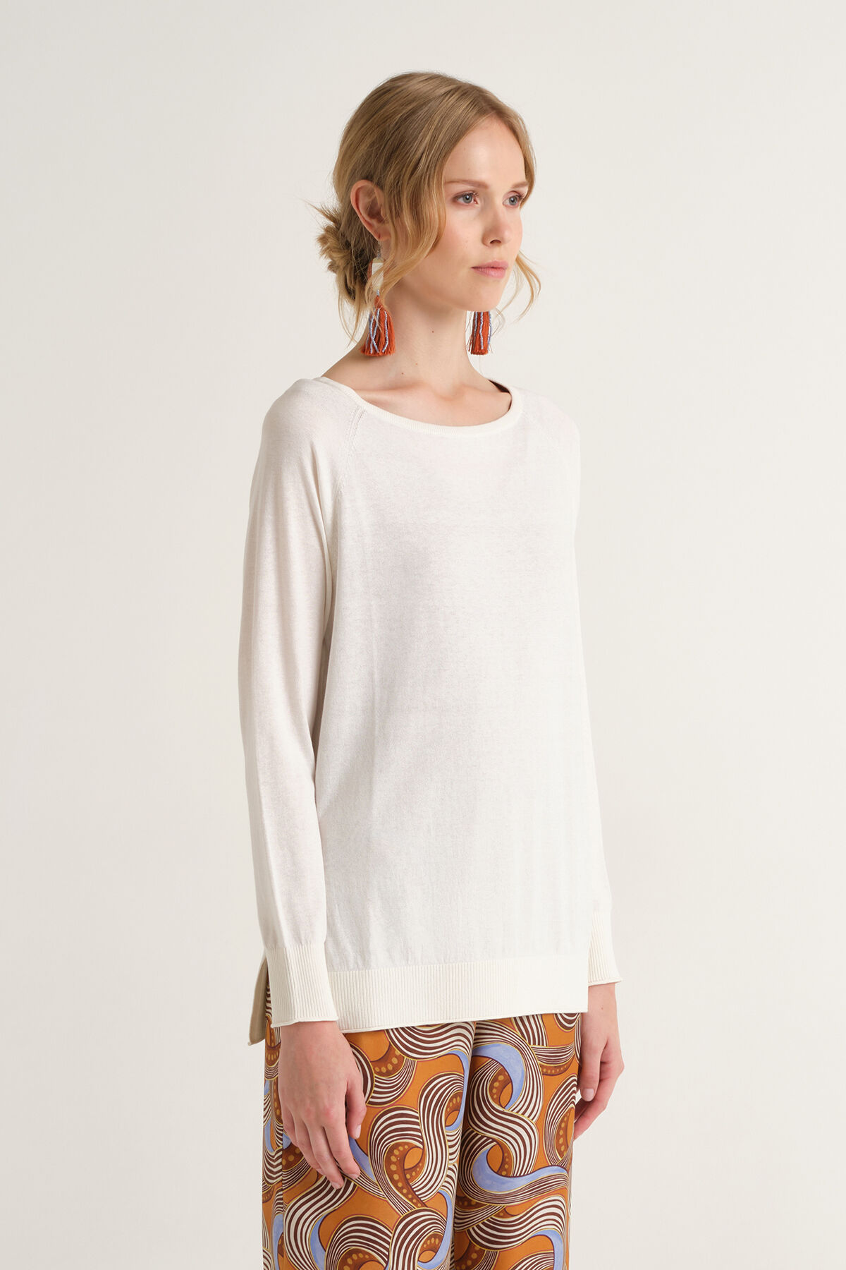 Malìparmi COLOURS OF THE WORLD SWEATER NaturalWhite JQ507878074