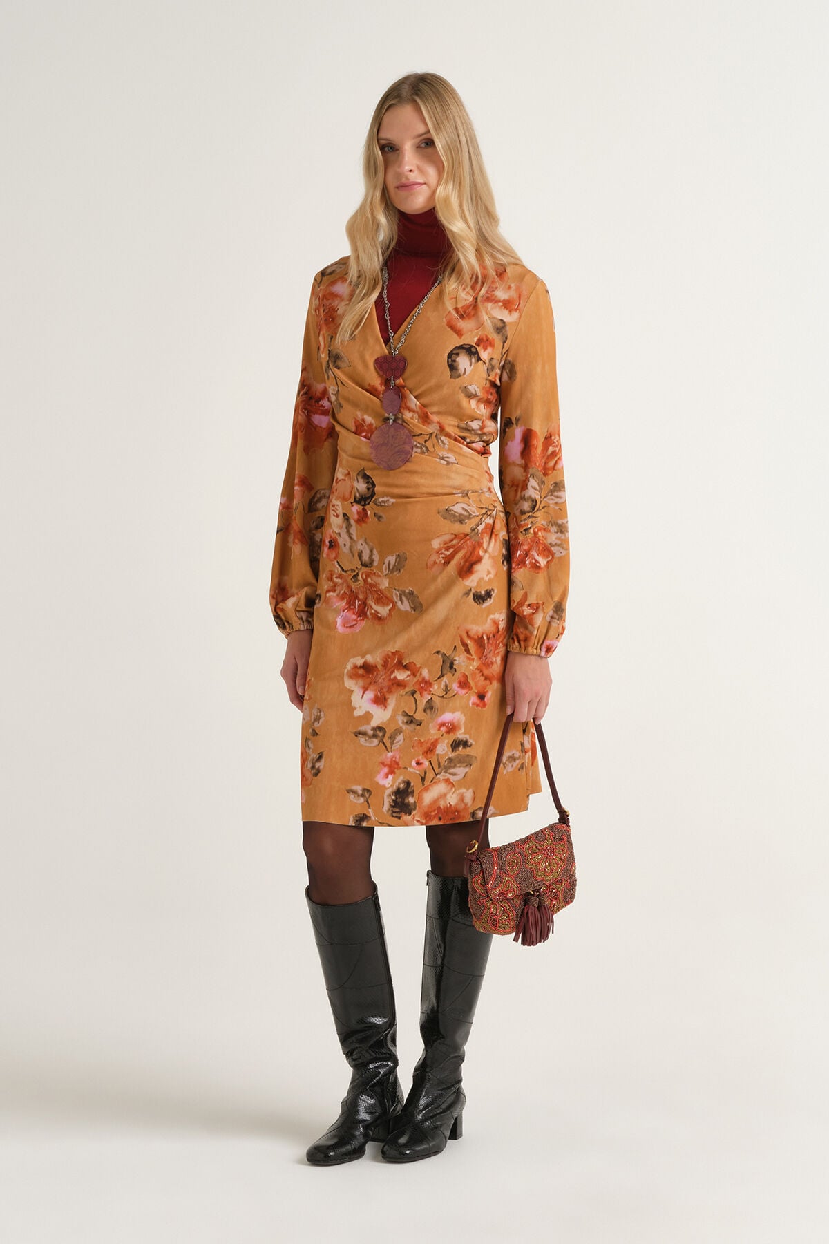 Maliparmi FROSTED BLOSSOM DRESS Leather JF680370680