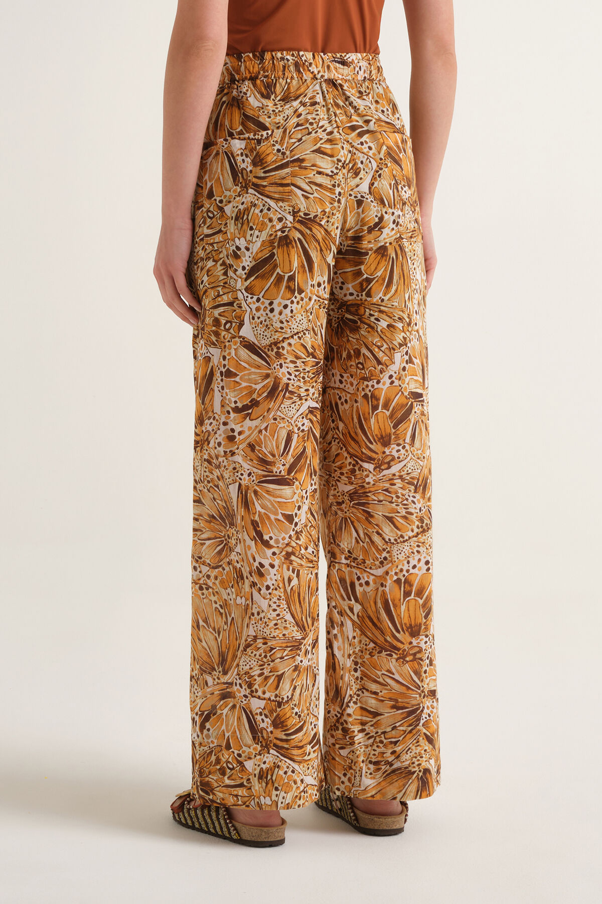 Malìparmi SWEET BUTTERFLY TROUSERS Leather JH805415217