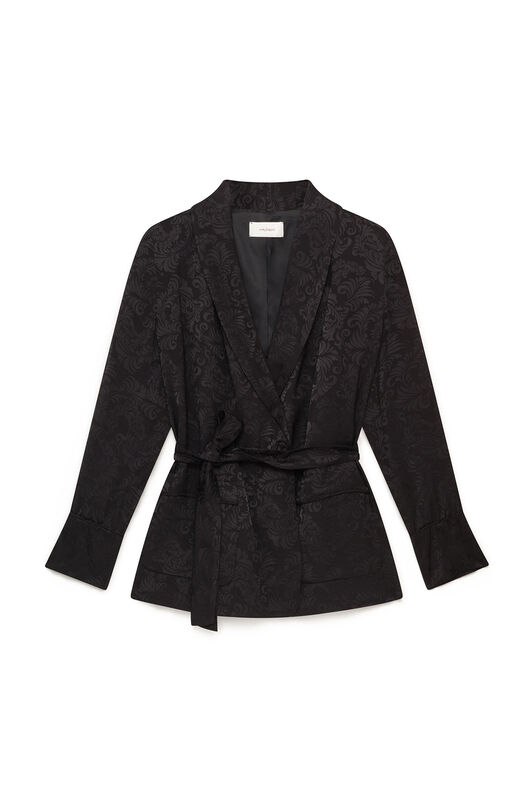 Maliparmi DAMASK JACQUARD BLAZER Black JD648850684 Maliparmi DAMASK JACQUARD BLAZER Black JD648850684