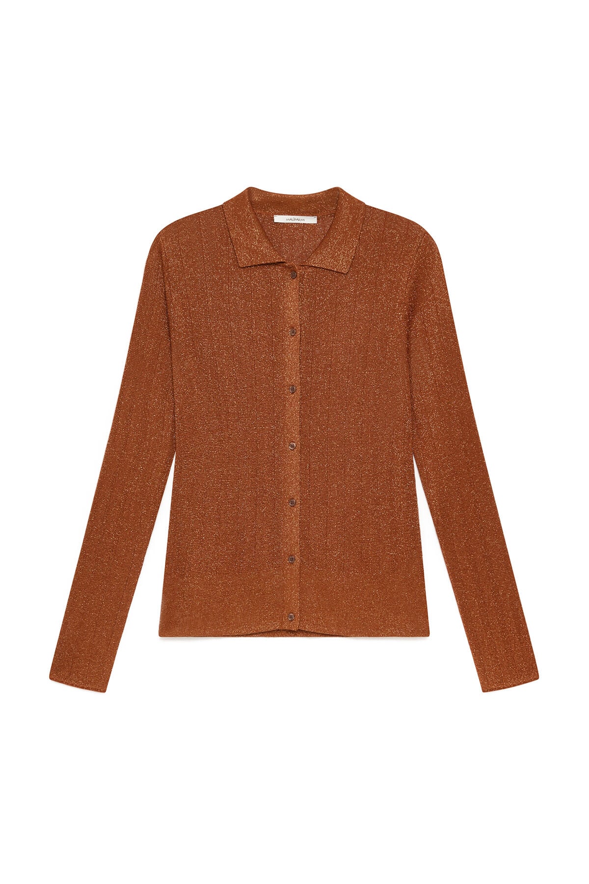 Maliparmi CARDIGAN LUREX RIB Cammello JN371078216