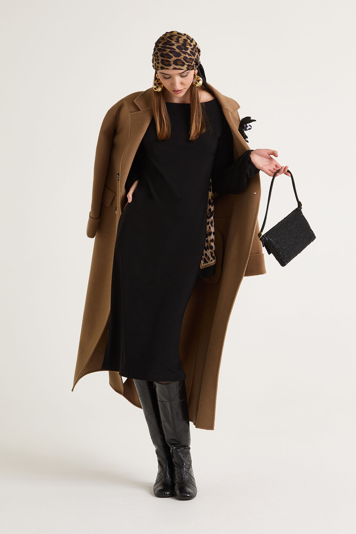 Maliparmi TECNO JERSEY DRESS Black JF668370226