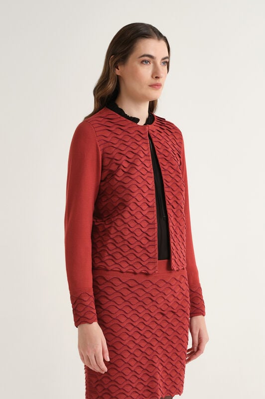 Maliparmi WINTER WAVE CARDIGAN Brown JN371577102 Maliparmi WINTER WAVE CARDIGAN Brown JN371577102