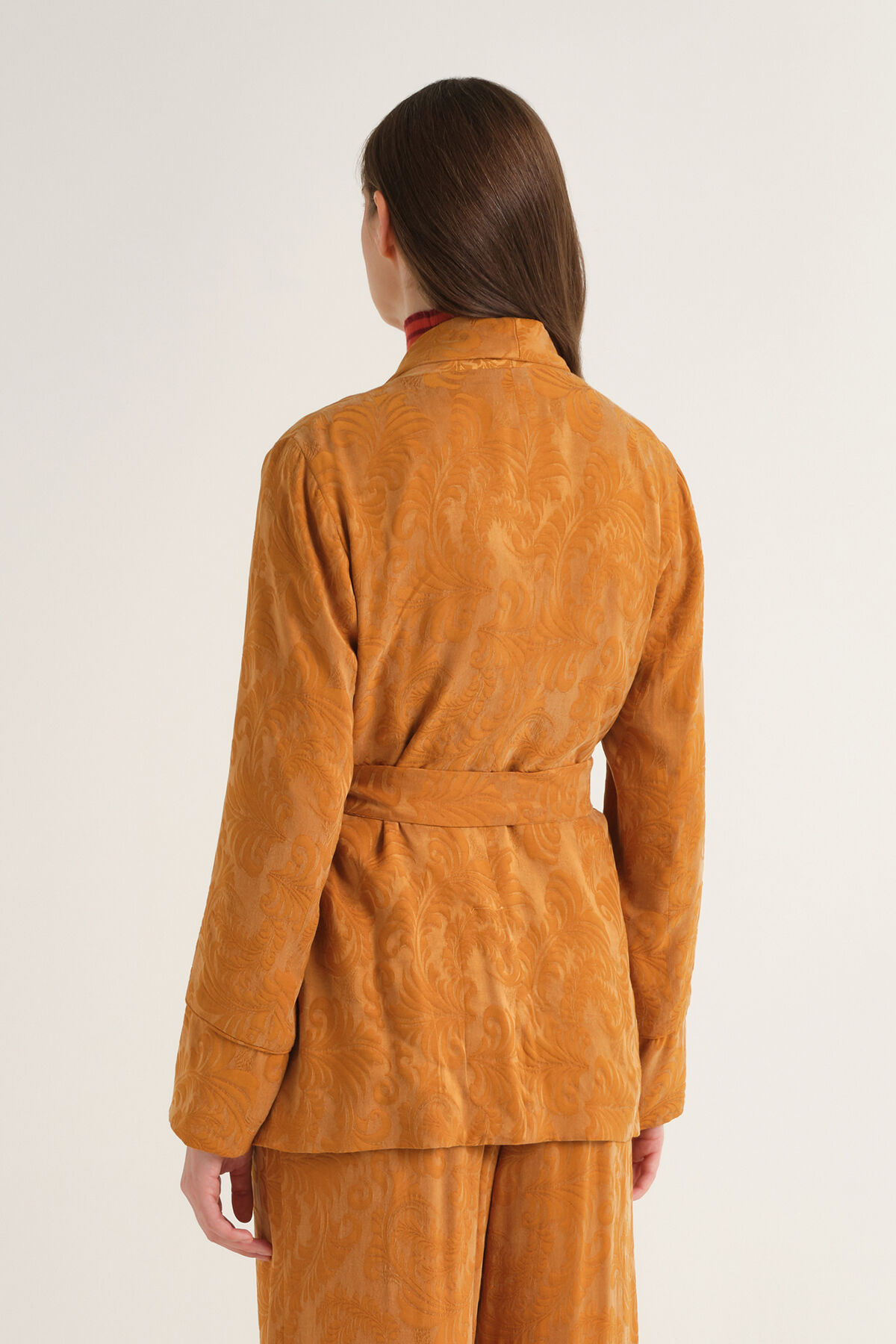 Maliparmi DAMASK JACQUARD BLAZER Amber JD648850684 Maliparmi DAMASK JACQUARD BLAZER Amber JD648850684