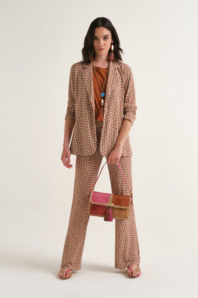 Malìparmi MINI MOULINÉ TROUSERS Brown JH400970675