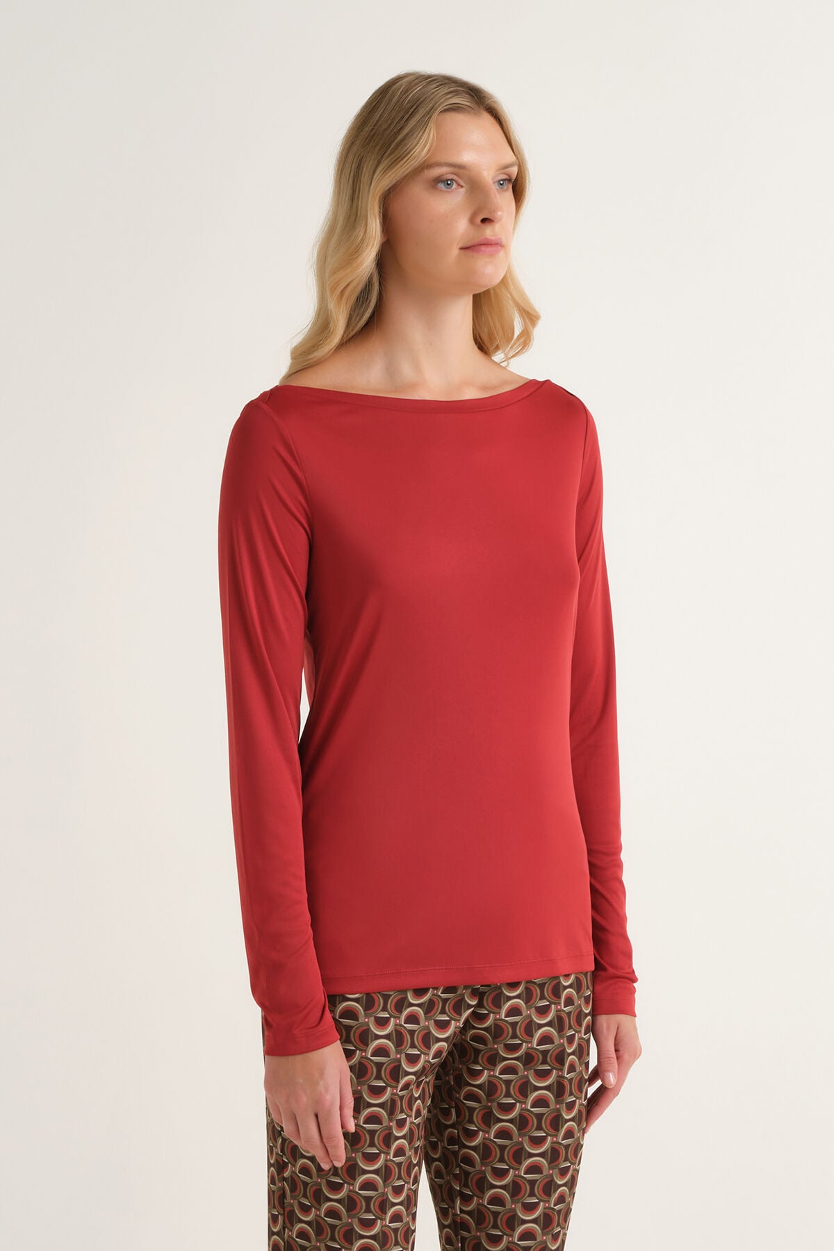 Maliparmi PLANE POLY JERSEY T-SHIRT Crimson JK025770683 Maliparmi PLANE POLY JERSEY T-SHIRT Crimson JK025770683