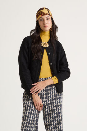 Maliparmi RECYCLE MERINO CARDIGAN Schwarz JN369978203