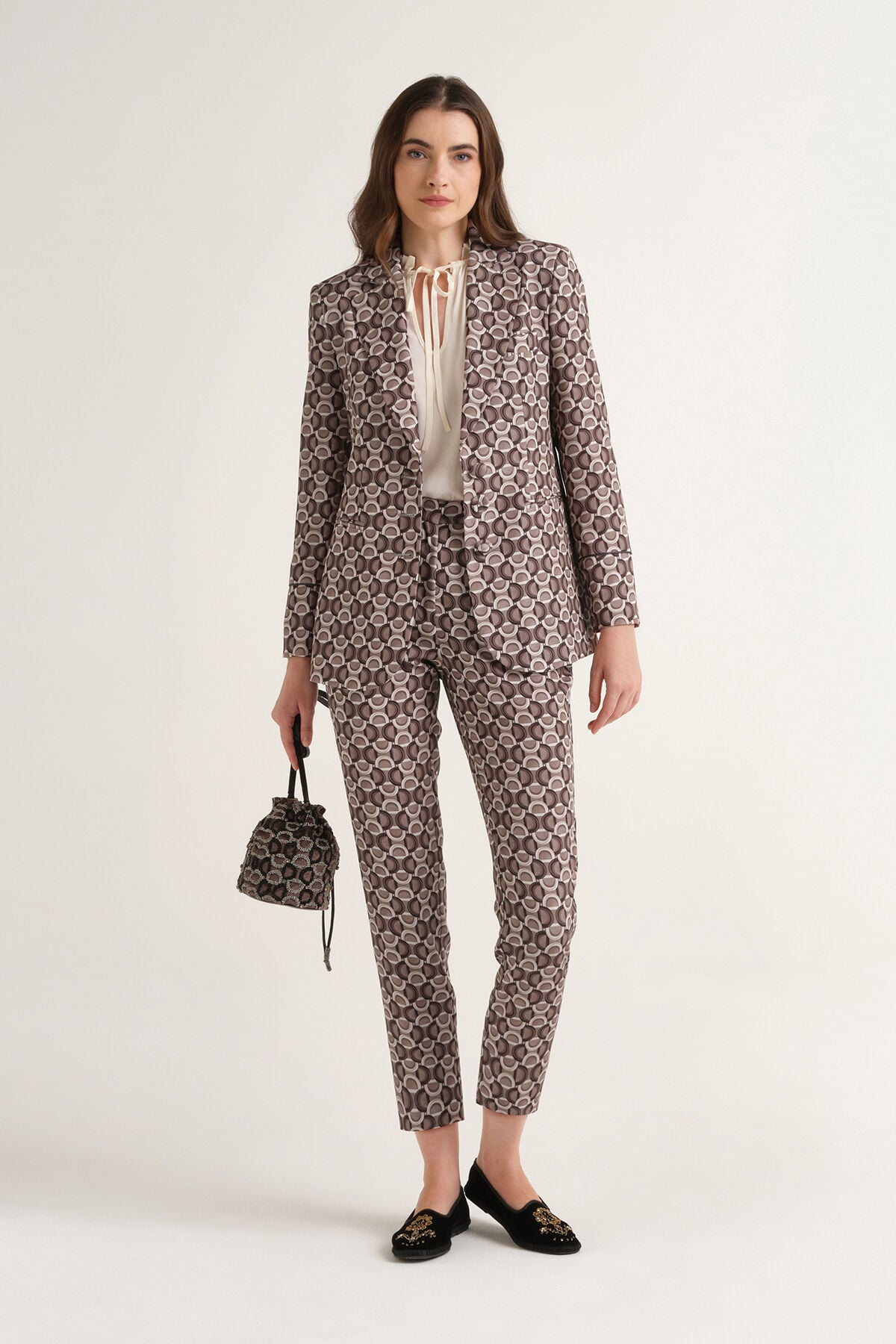Maliparmi GRAPHIC ORBIT TROUSER Grey JH801550687 Maliparmi GRAPHIC ORBIT TROUSER Grey JH801550687