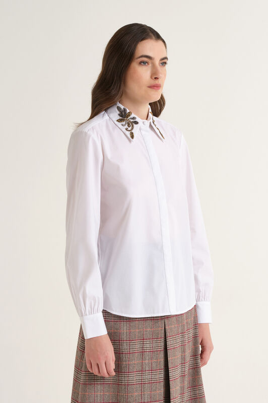 Maliparmi PRECIOUS STITCH SHIRT Natural White JM558615226 Maliparmi PRECIOUS STITCH SHIRT Natural White JM558615226
