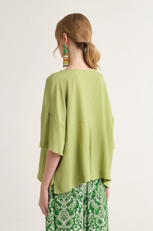 Malìparmi FLUID CREPE SHIRT Green JM440050672