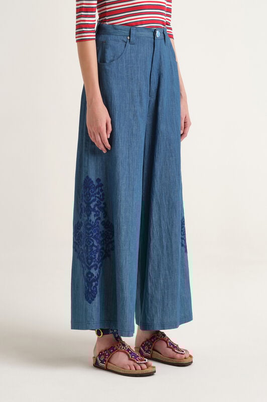 Malìparmi IKAT ON CTROUSERS Blue JH804010210 Malìparmi IKAT ON CTROUSERS Blue JH804010210