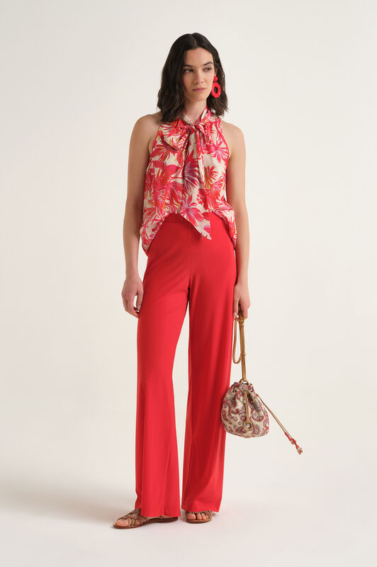 Malìparmi SOFT JERSEY TROUSERS Red JH753070210
