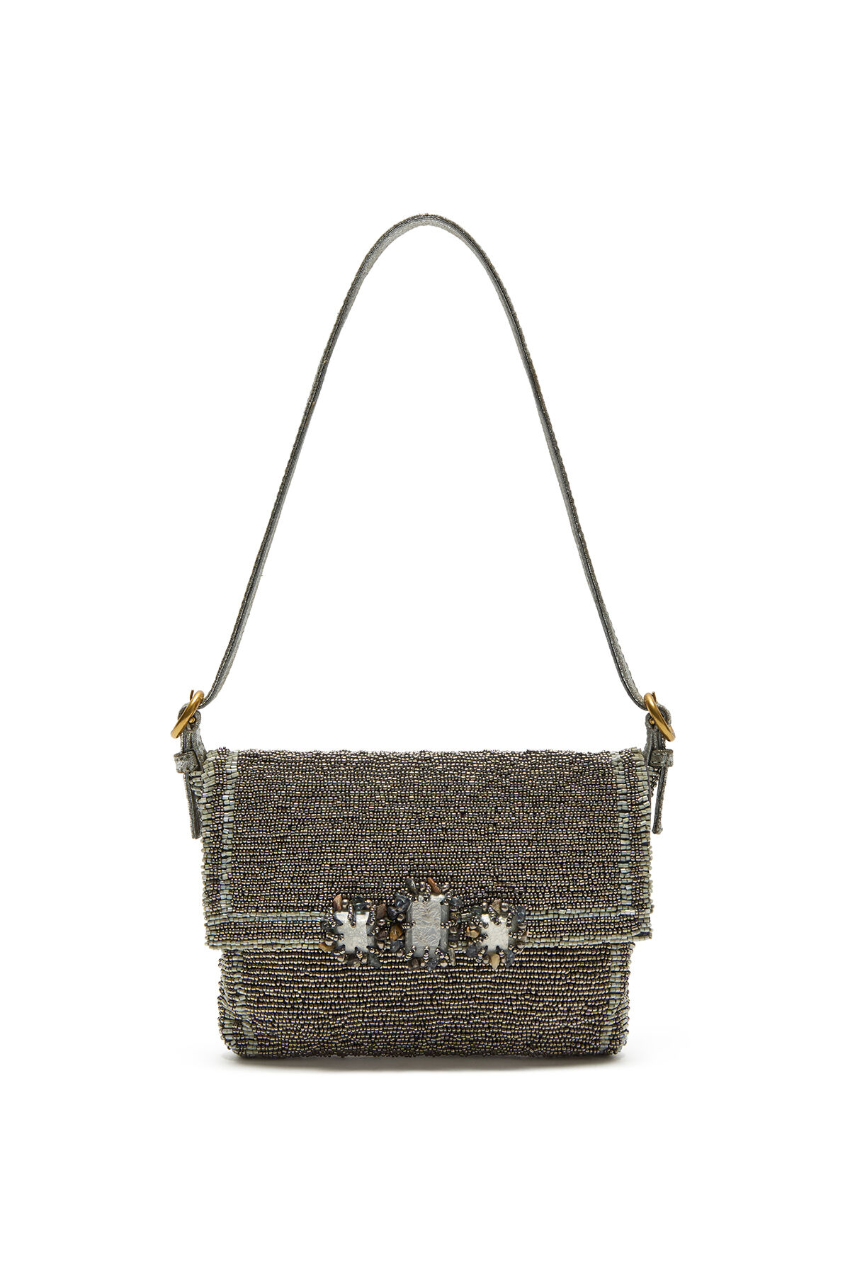 Maliparmi BORSA PICCOLA A SPALLA ICONIC BEADS Old Silver BF000591242 Maliparmi BORSA PICCOLA A SPALLA ICONIC BEADS Old Silver BF000591242