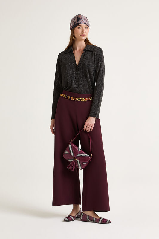 Maliparmi SHINY FLUID LUREX KNITWEAR Black JQ506078133