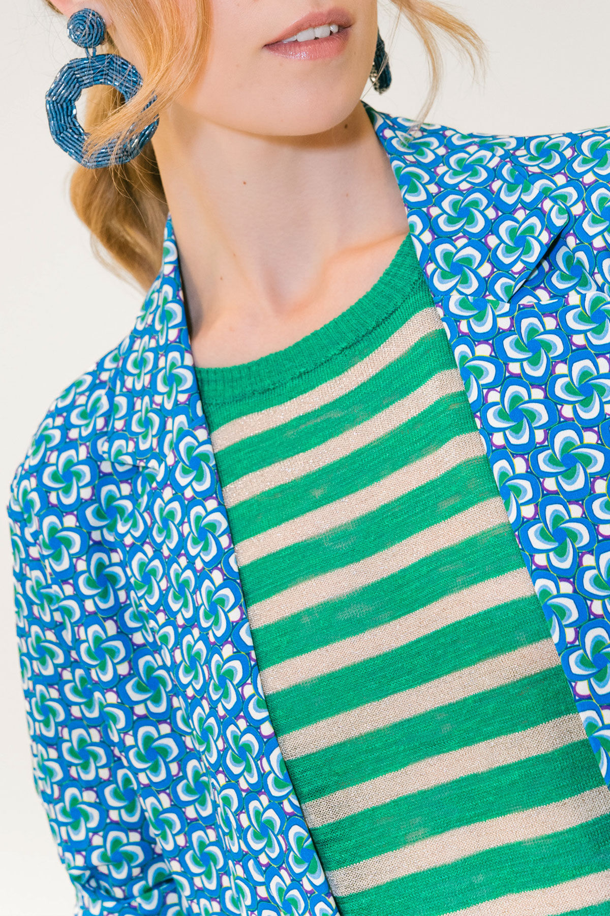 Malìparmi MINI MOULINÉ JACKET Blue JD648570675