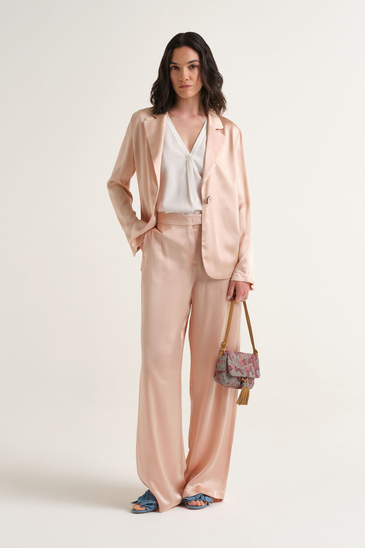 Malìparmi SHINY CADY PANTALON Rose Clair JH807550631