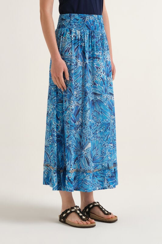 Malìparmi SWEET BUTTERFLY SKIRT Light Blue JG666715217