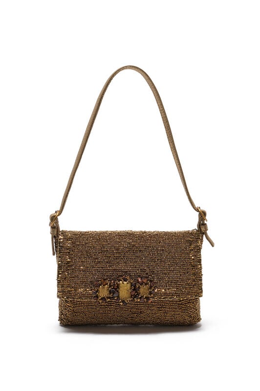 Malìparmi ICONIC BEADS KLEINE SCHULTERTASCHE Altgold BF000591242