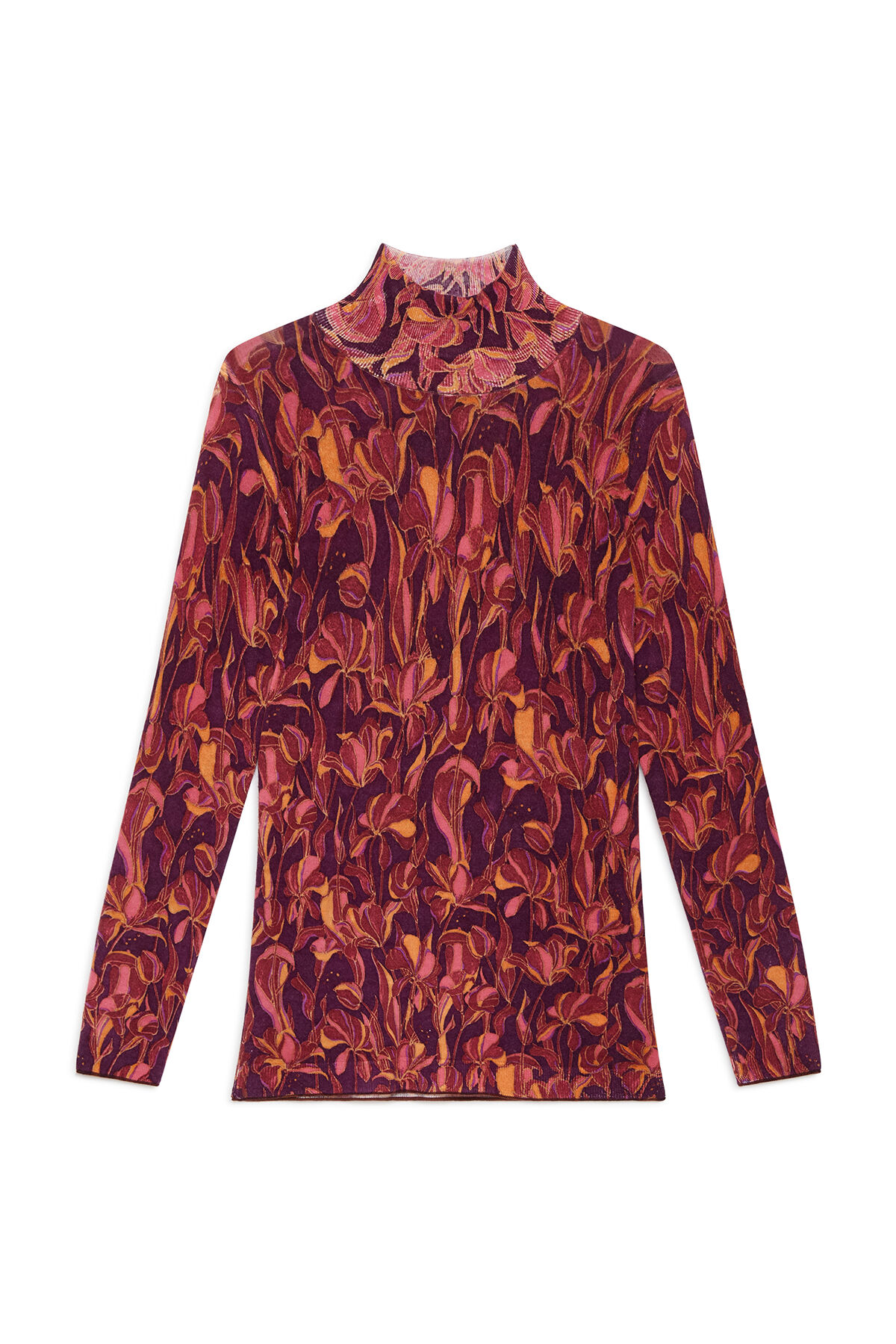 Maliparmi PRINTED KNIT KNITWEAR Bordeaux JQ510478200