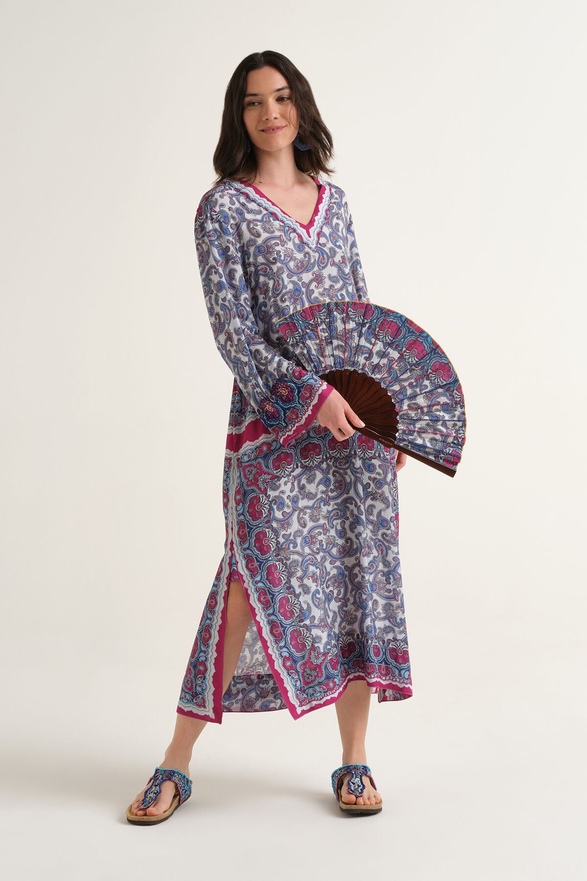 Malìparmi SUNSET PAISLEY VESTIDO Azul Claro JF672450662
