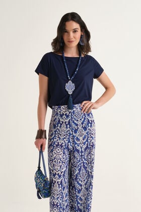 Malìparmi SOFT JERSEY T-SHIRT NavyBlue JK028170210