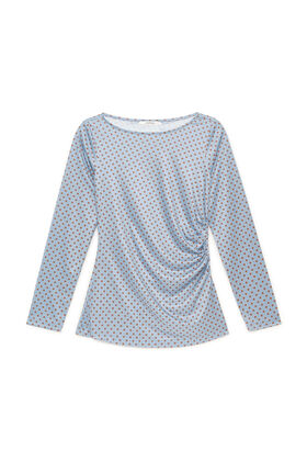 Maliparmi MICRO PRINT JERSEY T-SHIRT Light Blue JK030070654 Maliparmi MICRO PRINT JERSEY T-SHIRT Light Blue JK030070654