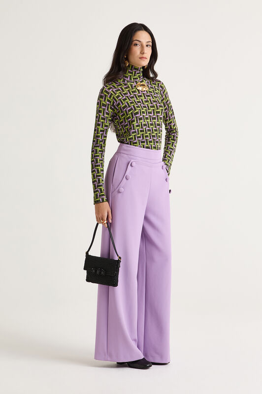 Maliparmi CADY TROUSERS Lilac JH803850658