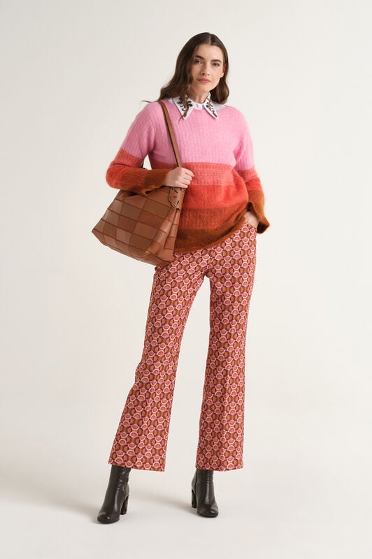 Maliparmi GRAPHIC ORBIT TROUSER Brown JH808150687 Maliparmi GRAPHIC ORBIT TROUSER Brown JH808150687
