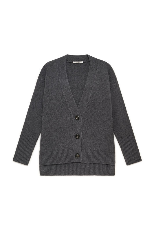 Maliparmi CASHMERE MERINOS CARDIGAN Dark Grey JN371674315 Maliparmi CASHMERE MERINOS CARDIGAN Dark Grey JN371674315