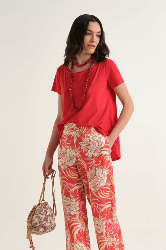 Malìparmi SOFT JERSEY T-SHIRT Red JK028170210 Malìparmi SOFT JERSEY T-SHIRT Red JK028170210