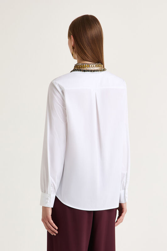 Maliparmi SPARKLE POPELINE SHIRT Optical White JM556415214 Maliparmi SPARKLE POPELINE SHIRT Optical White JM556415214