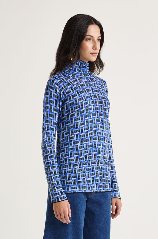 Maliparmi PRINTED KNIT KNITWEAR Blue JQ510478200