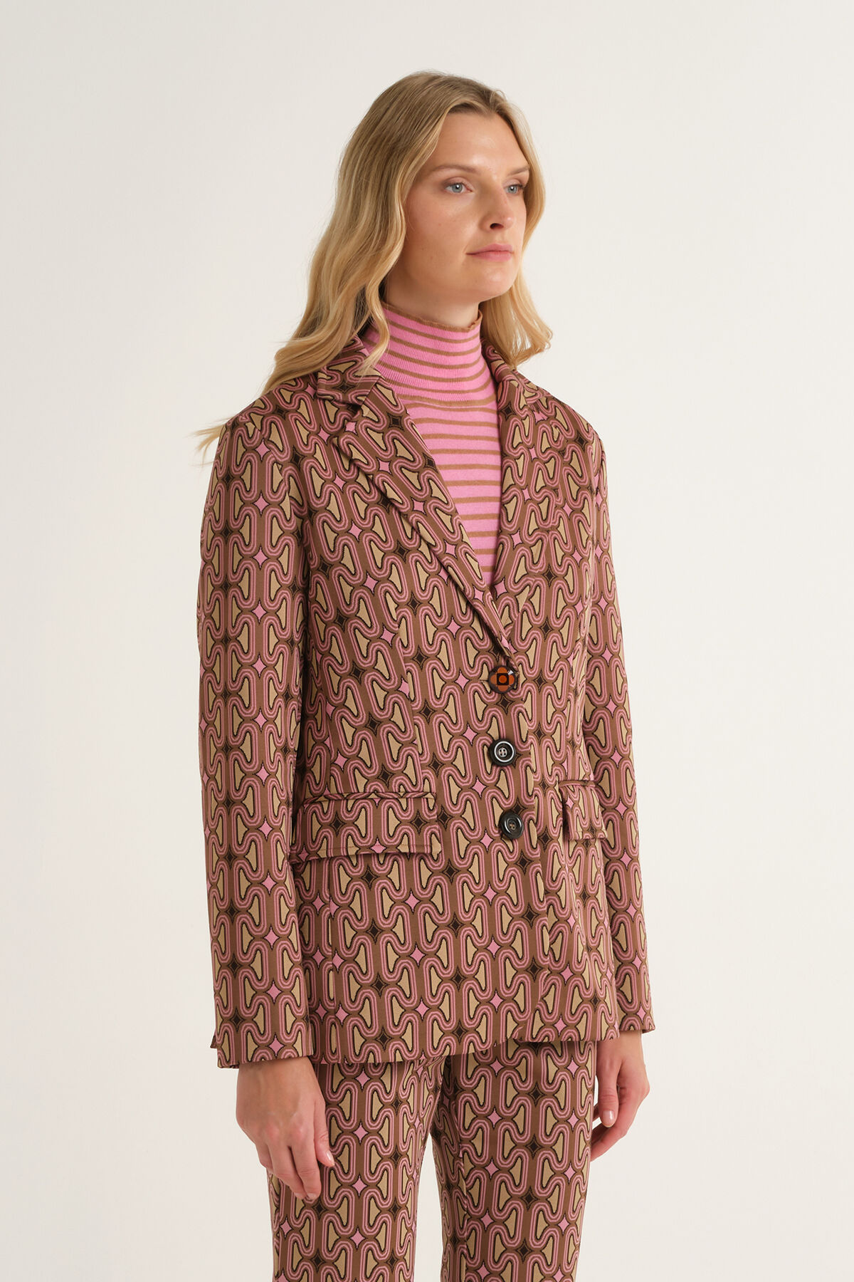 Maliparmi OPTICAL CHAIN BLAZER Cuero JD649870681 Maliparmi OPTICAL CHAIN BLAZER Cuero JD649870681